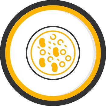 Living Cell Structure Line Two Color Circle vector