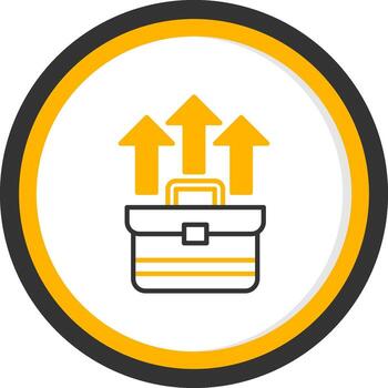 Merit Based Promotion Line Two Color Circle vector