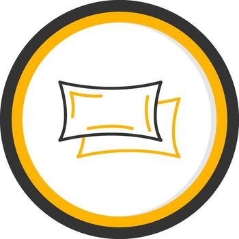 Soft Sleeping Pillows Line Two Color Circle vector