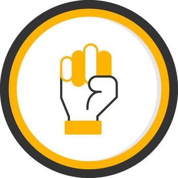 Inner Self Determination Line Two Color Circle vector