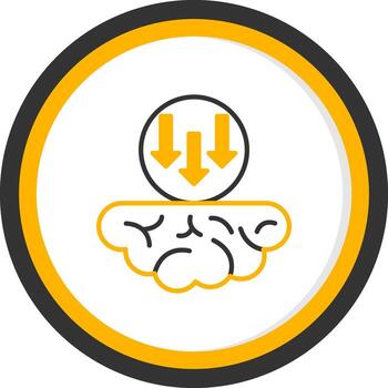 tranquilo introvertido personalidad línea dos color circulo vector