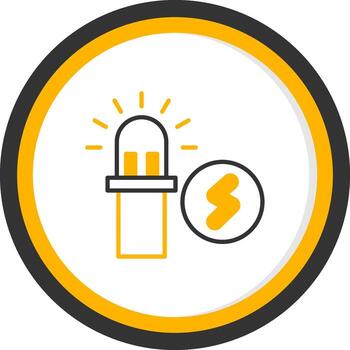 Semiconductor Diode Device Line Two Color Circle vector