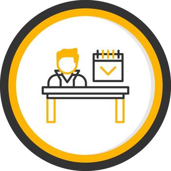 Final Submission DeadGlyph Line Two Color Circle vector