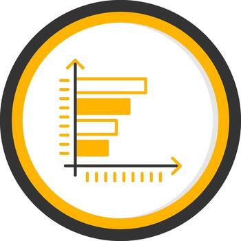 Data Flow Graph Line Two Color Circle vector