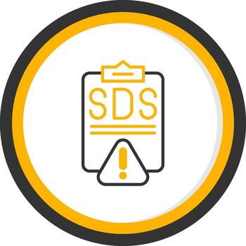 la seguridad datos sábana icono línea dos color circulo vector