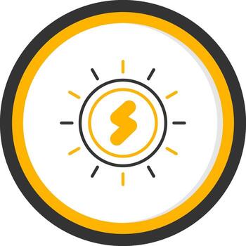 Electrical Voltage Level Line Two Color Circle vector