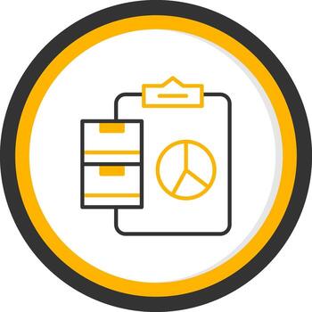 Warehouse Material Management System Line Two Color Circle vector