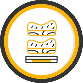 Crispy Moo Grob Line Two Color Circle vector