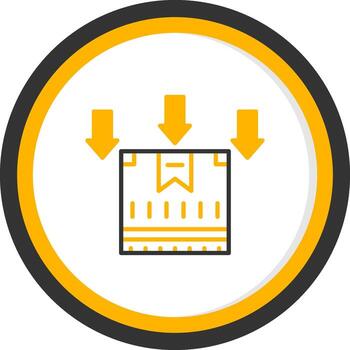 Secure Packing Process System Line Two Color Circle vector