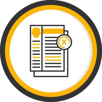 Training Completion Certificate Line Two Color Circle vector