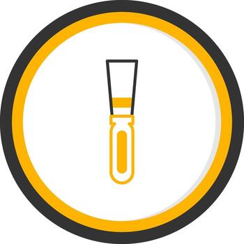 agudo cincel herramienta línea dos color circulo vector