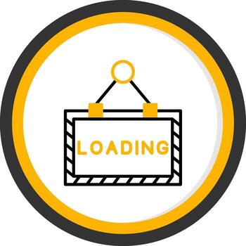 cargando página animación línea dos color circulo vector