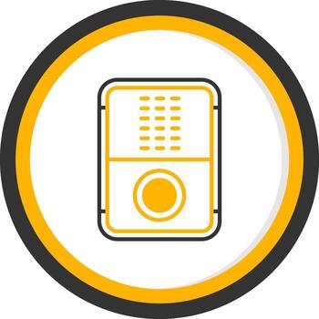 Emergency Call Service Line Two Color Circle vector