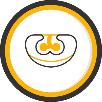 Digestive Enzyme Function Line Two Color Circle vector