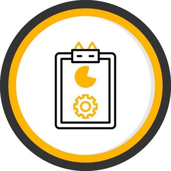 Ongoing Project Progress Line Two Color Circle vector