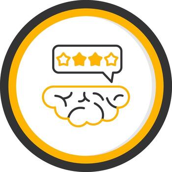 mente realimentación lazo línea dos color circulo vector