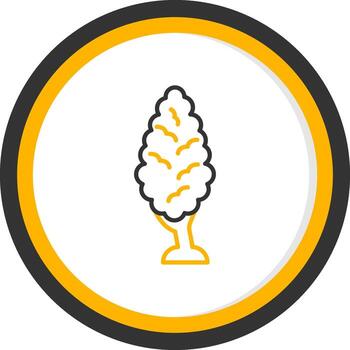 Generic Tree Icon Line Two Color Circle vector