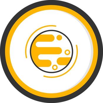 Dwarf Planet World Line Two Color Circle vector