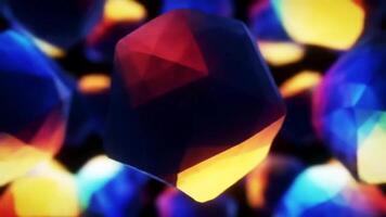 Abstract Colorful Geometric Shapes Floating in Space - Dynamic Visuals video