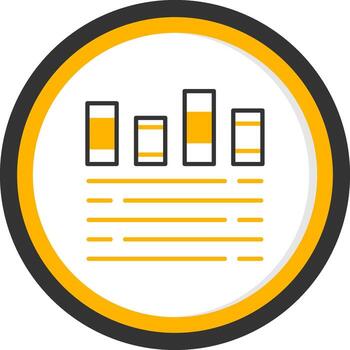 Circular Graph Icon Line Two Color Circle vector