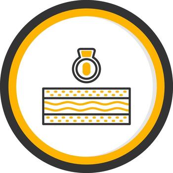 Lightweight Bed Frame Line Two Color Circle vector