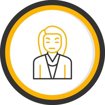 Neutral Meh Feeling Line Two Color Circle vector