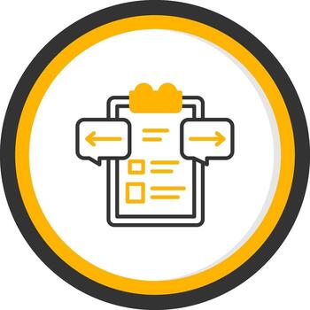 Product Testing Quality Icon Line Two Color Circle vector