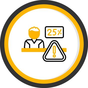 Quarter Progress Complete Line Two Color Circle vector