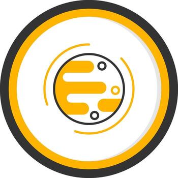 Rotating Earth Globe Line Two Color Circle vector