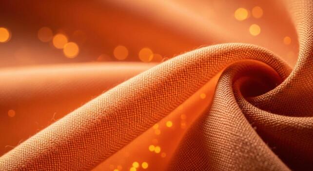 An orange fabric with a light background photo