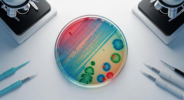microscopio y microscopio con un microscopio y un microscopio foto