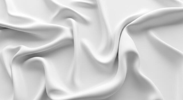 White silk fabric background, 3d rendering photo