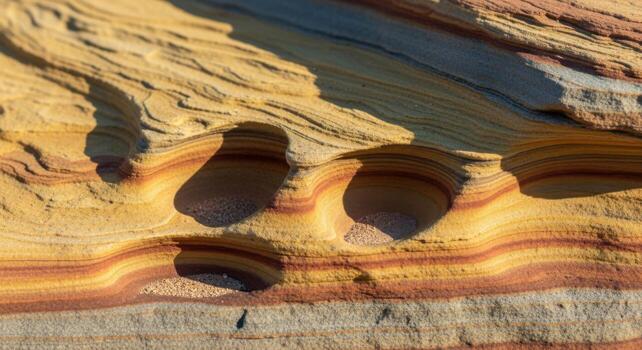 A close up of the colorful rock formations photo