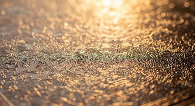 A close up of a metal surface with a pattern photo