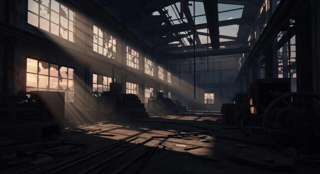 The factory is filled with machinery and machinery photo