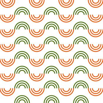 Seamless pattern with red and green circles lines. vector