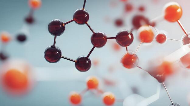 Molecule structure. Abstract background with molecules photo
