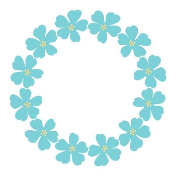 floral resumen marco. redondo marco con un botánico modelo. guirnalda. vector