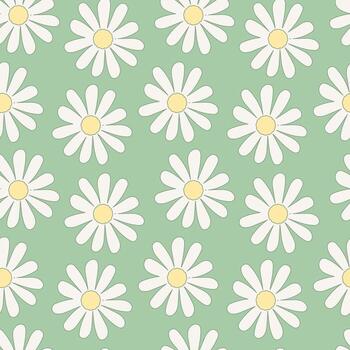 sin costura modelo con mano dibujado manzanilla flor en antecedentes. vector