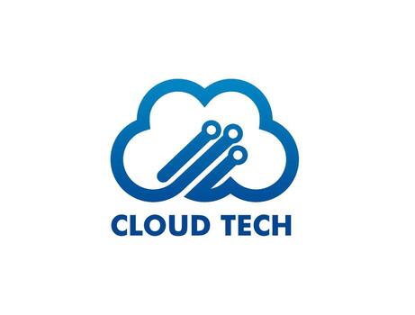 nube tecnología icono, datos almacenamiento servidor tecnología vector