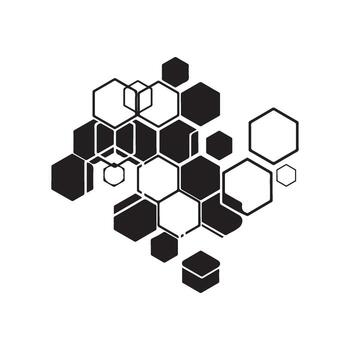 ilustración Arte de resumen geométrico modelo de hexágonos, moderno diseño vector