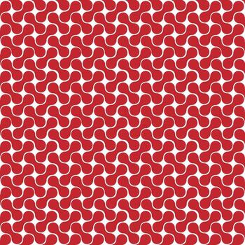 A red and white pattern with a wavy design vector