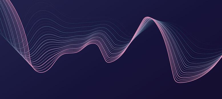 abstract background with a colored dynamic waves, line and particles vector