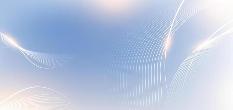 Modern abstract blue and white background with flowing lines, Digital future technology concept. vector