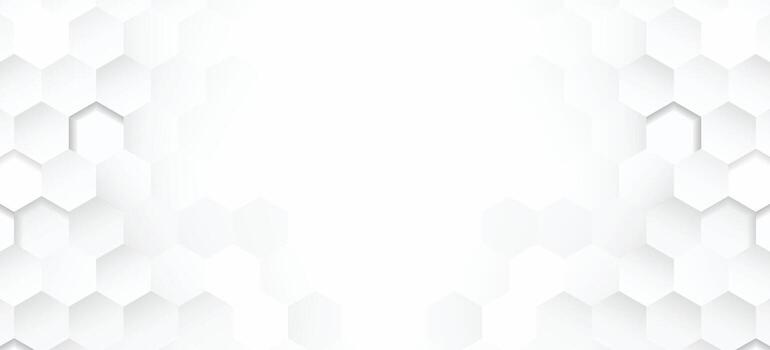 Minimal Abstract Background with White and Gray Hexagonal Honeycomb Pattern vector