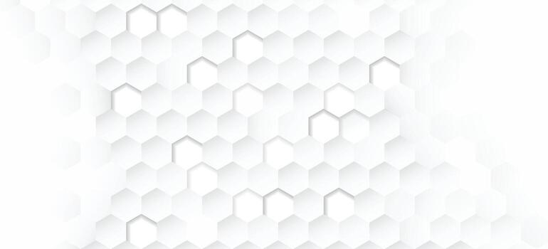 White Hexagonal Abstract Background with Subtle 3D Honeycomb Pattern vector