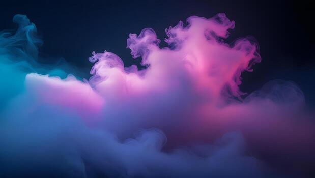 Abstract gradient smoke effect, creating a mesmerizing visual experience on dark background photo