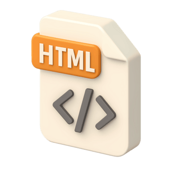 3d isométrico html Arquivo ícone com transparente fundo png