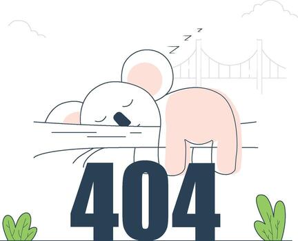 404 error ui illustration design vector