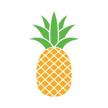 sencillo geométrico piña con rayado modelo demostración vibrante colores en un blanco antecedentes vector